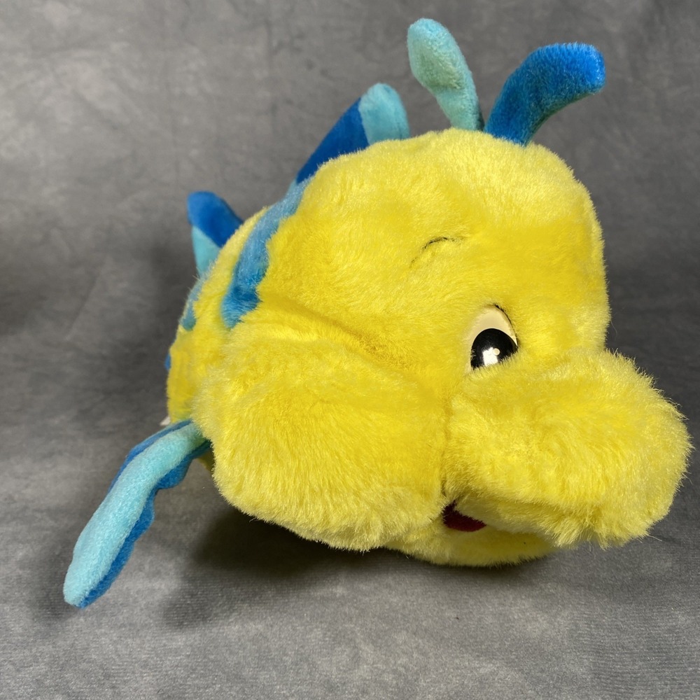 Flounder Walt Disney The Little Mermaid Stuffed Fish Toy Vintage Plushie